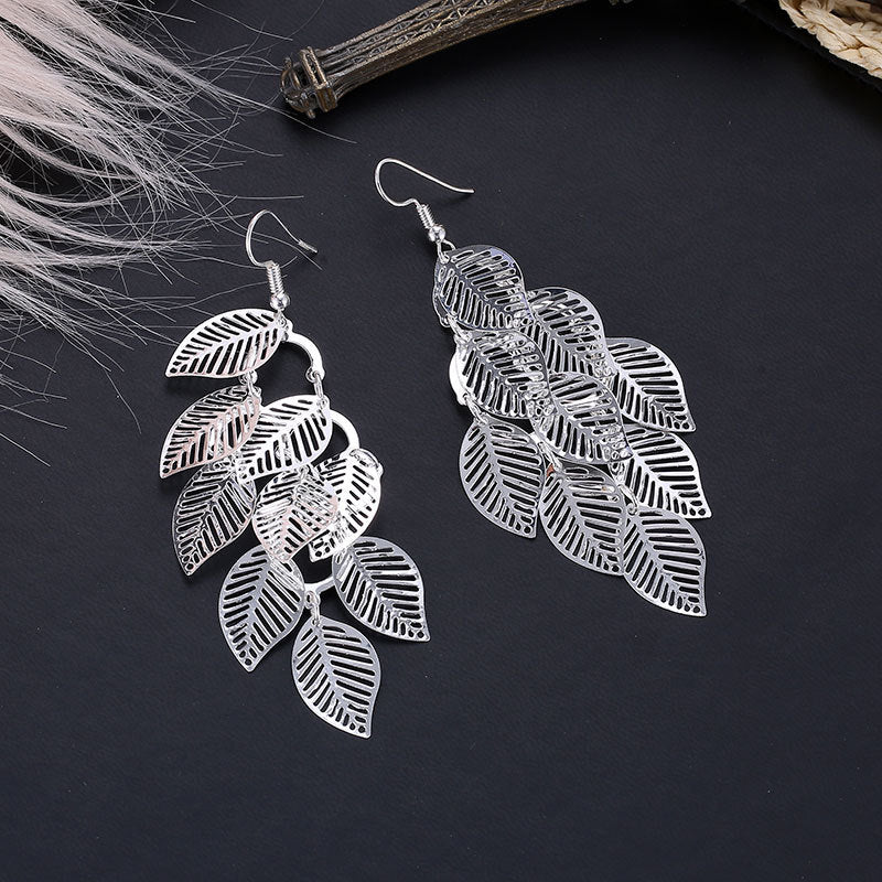 Leaf Gold & Silver Earrings