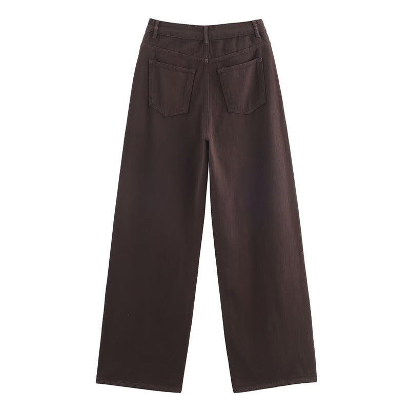 High Waist Brown Jeans
