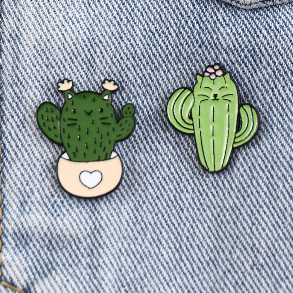 Cactus Cats Brooch