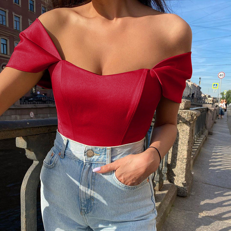 Corset Top | Ruffled Sleeves