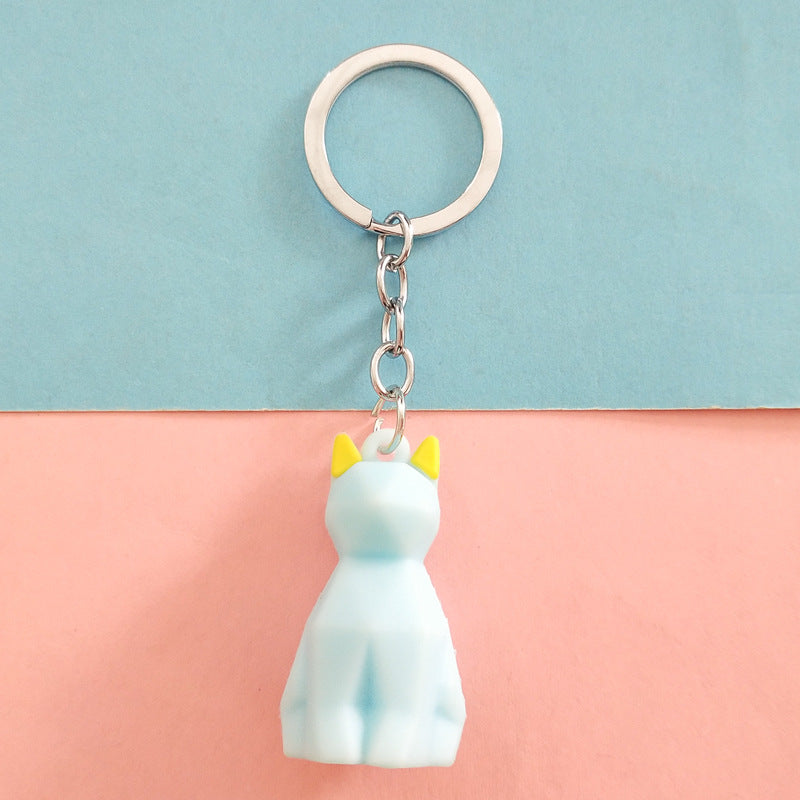 Geometric Animal Keychain