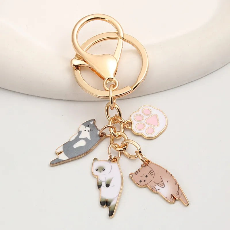 Cartoon Cat Keychain
