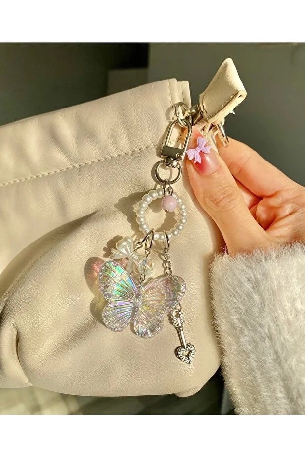 Crystal Butterfly Keychain