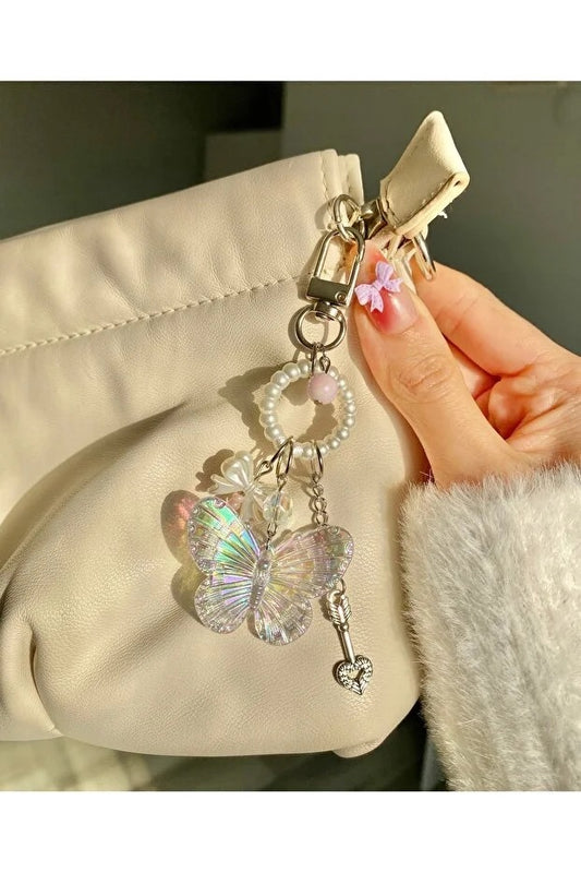 Crystal Butterfly Keychain
