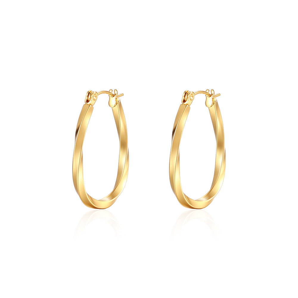 U-Shaped Golden Earrings