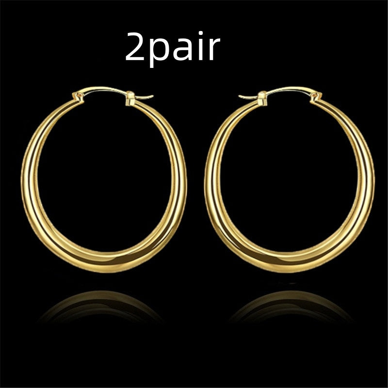 Simple Hoop Earrings | Gold | RoseGold | Silver