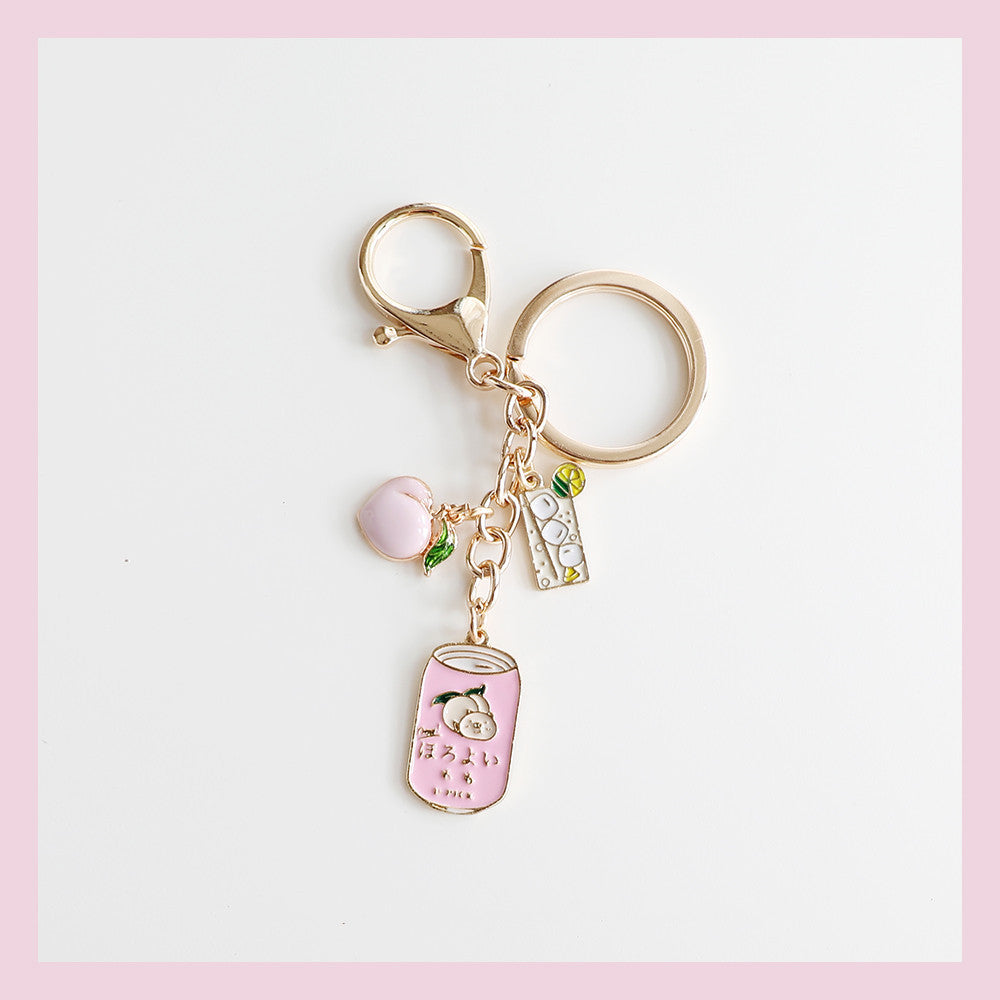 Pink Soda Can Keychain