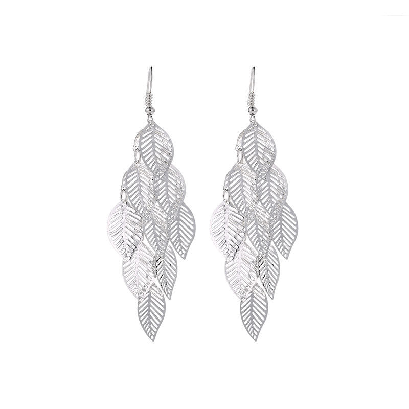 Leaf Gold & Silver Earrings