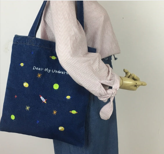Denim Jeans Inspired Tote Bag
