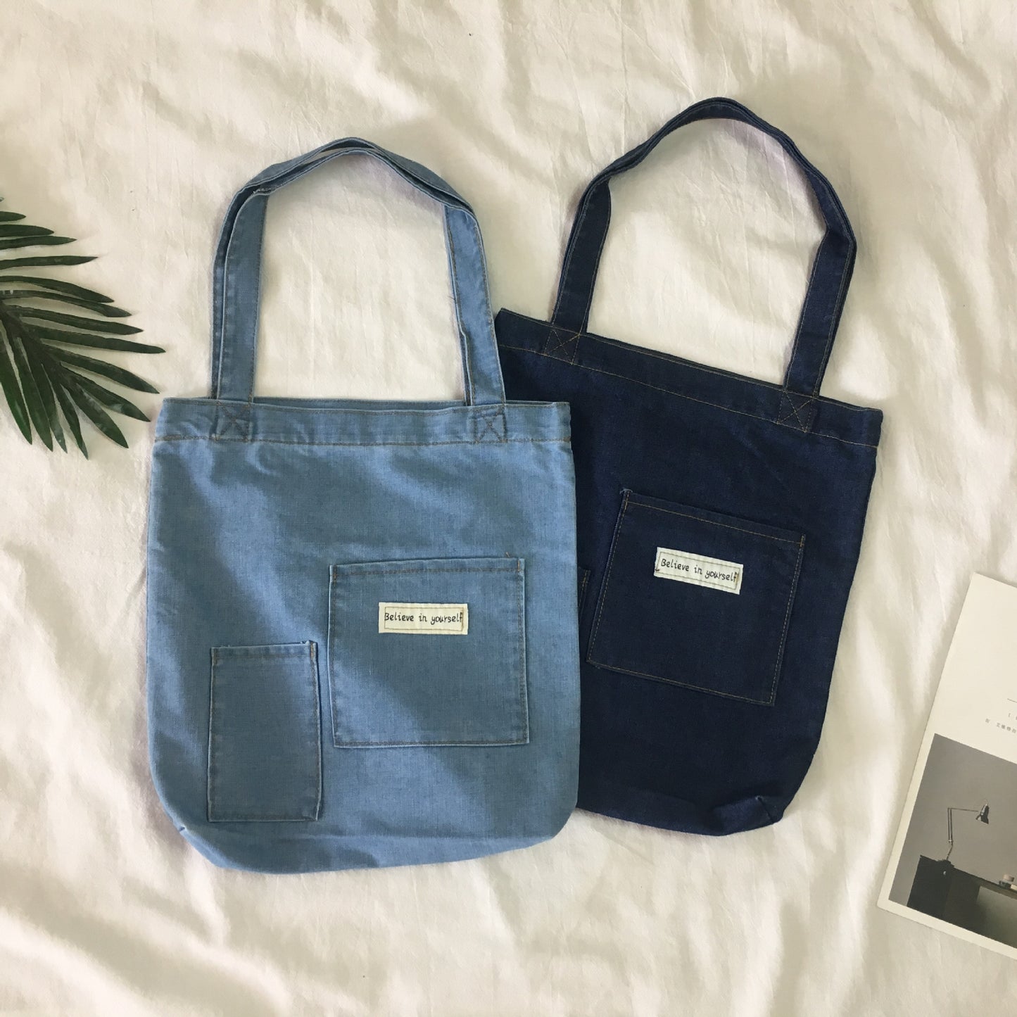 Denim Jeans Inspired Tote Bag