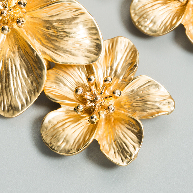 Golden Flower Earrings