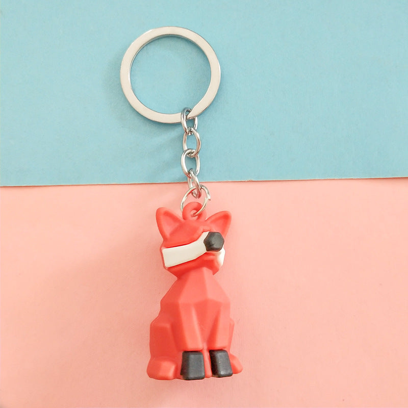 Geometric Animal Keychain
