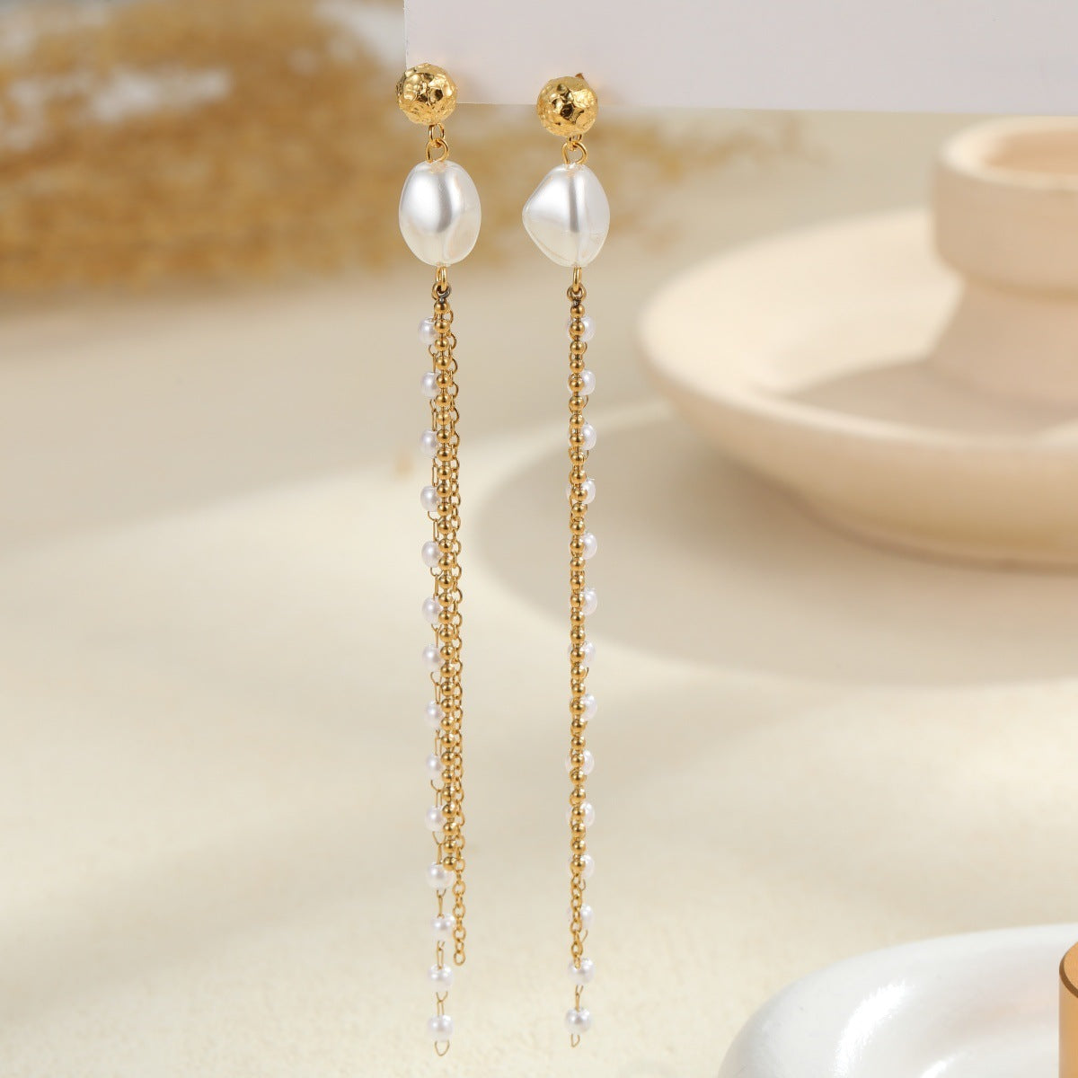 Tassel Pearl Earrings