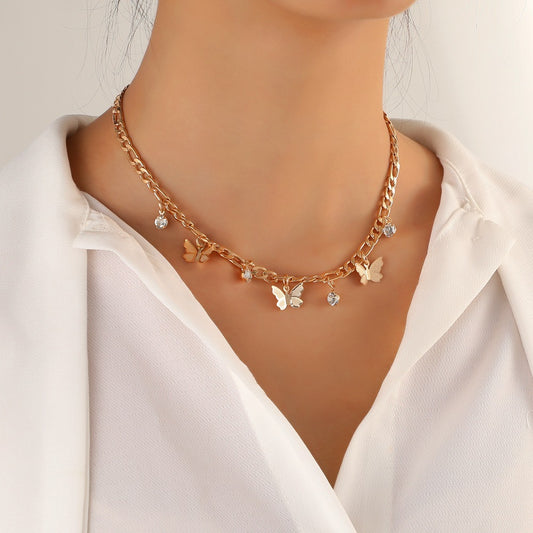 Butterfly Necklace | Silver & Gold