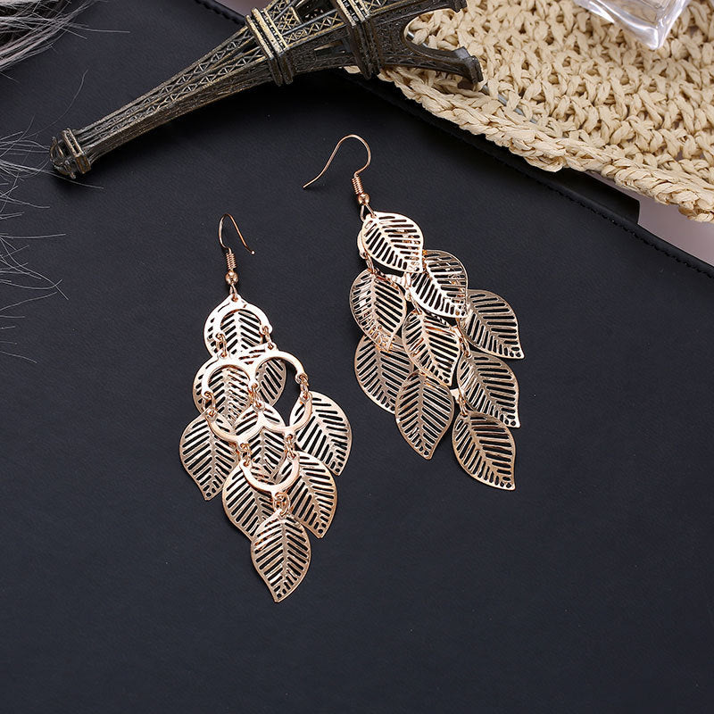 Leaf Gold & Silver Earrings