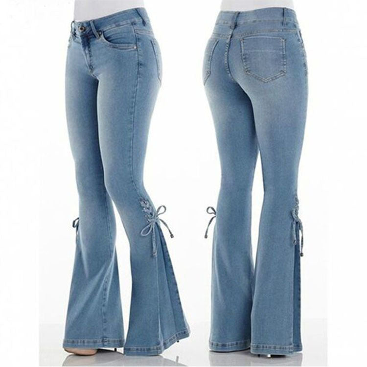 Mid-Waist Bootcut Jeans