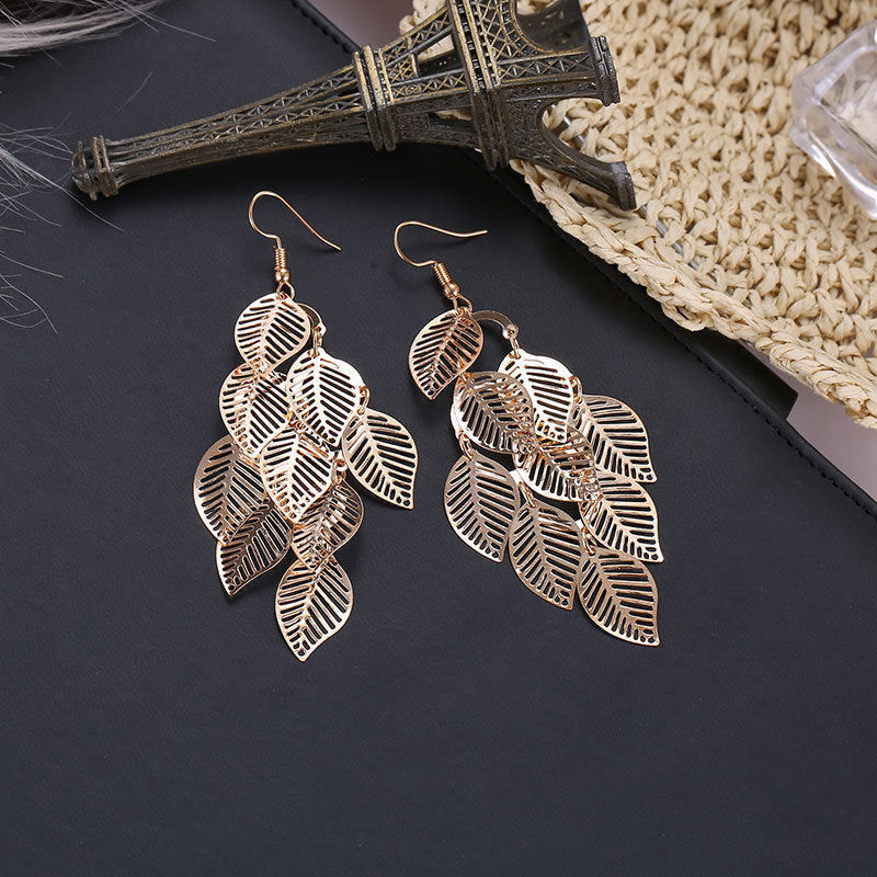 Leaf Gold & Silver Earrings