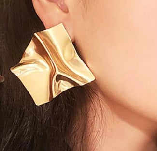 Abstract Gold & Silver Earrings
