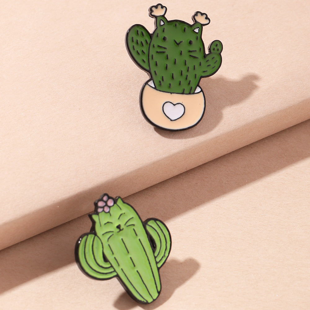 Cactus Cats Brooch