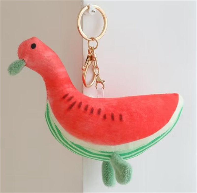 Cat, Duck, & Elephant Plush Keychain