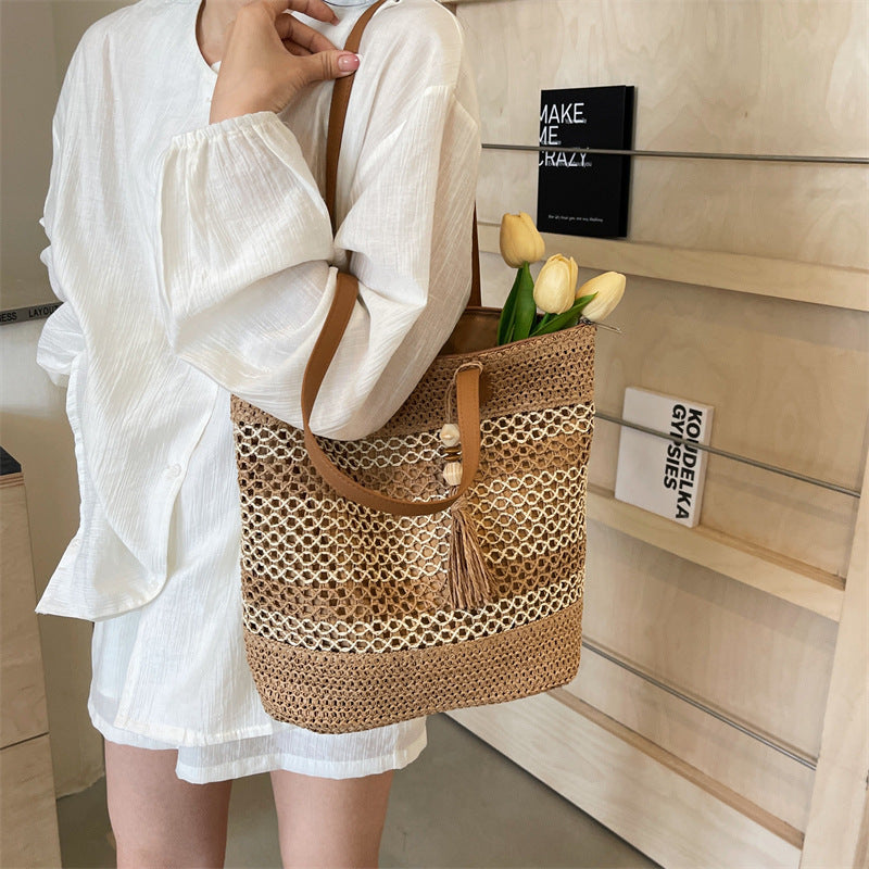 Summer Vibes Tote Bag | With Tassel Keychain