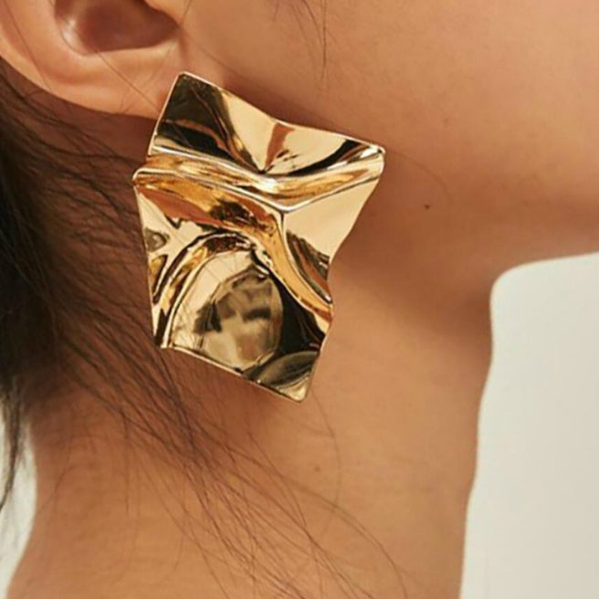 Abstract Gold & Silver Earrings