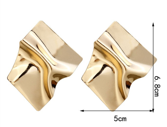 Abstract Gold & Silver Earrings