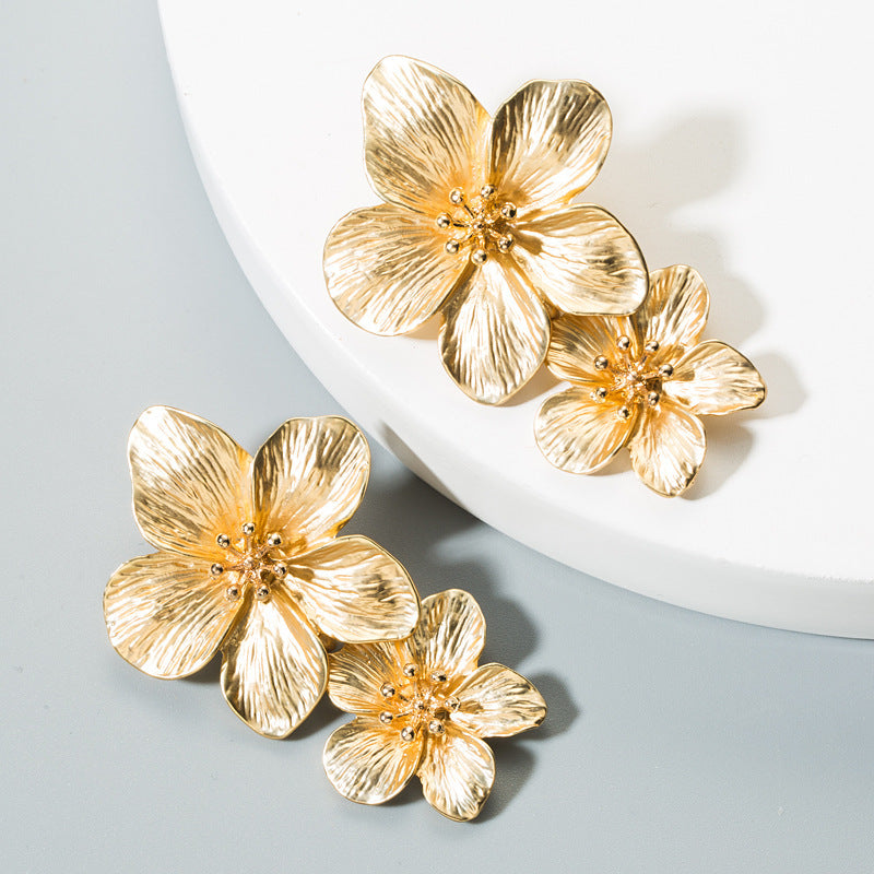Golden Flower Earrings