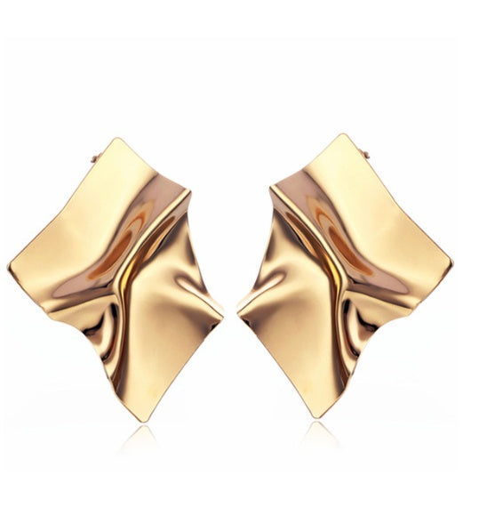 Abstract Gold & Silver Earrings