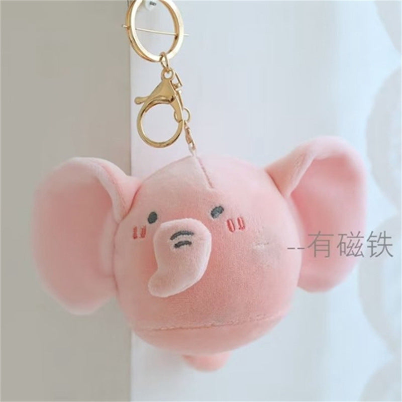 Cat, Duck, & Elephant Plush Keychain