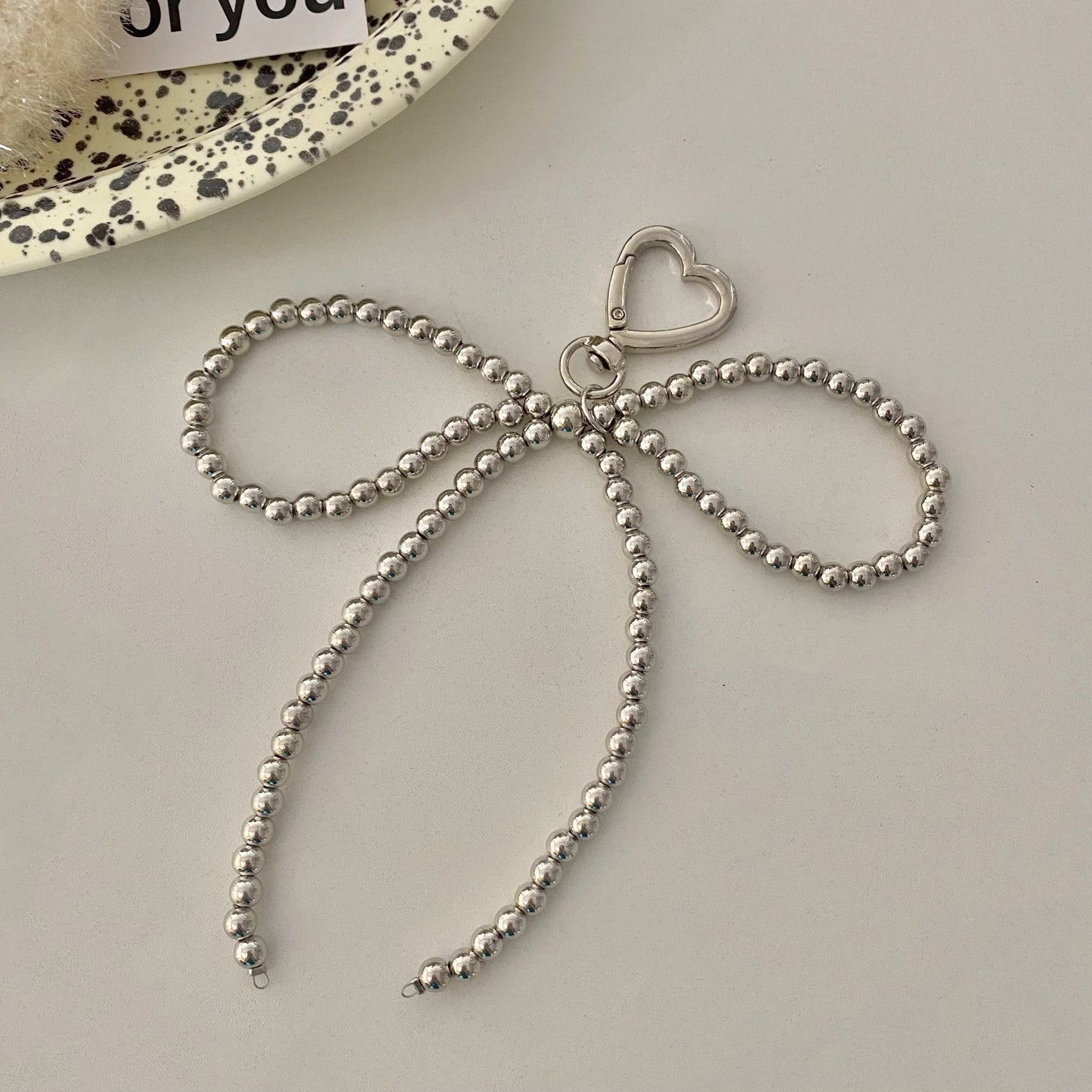 Beaded Bow Keychain