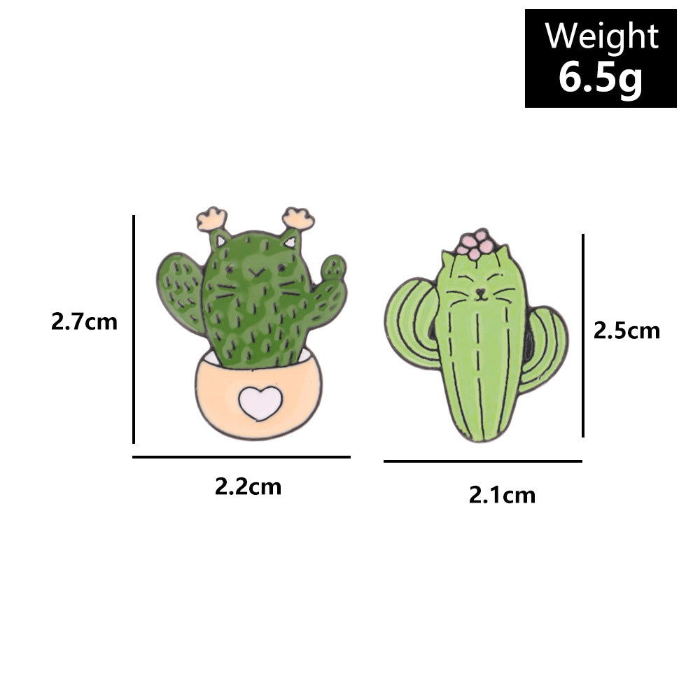 Cactus Cats Brooch