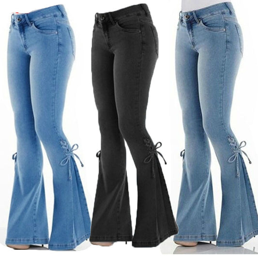 Mid-Waist Bootcut Jeans