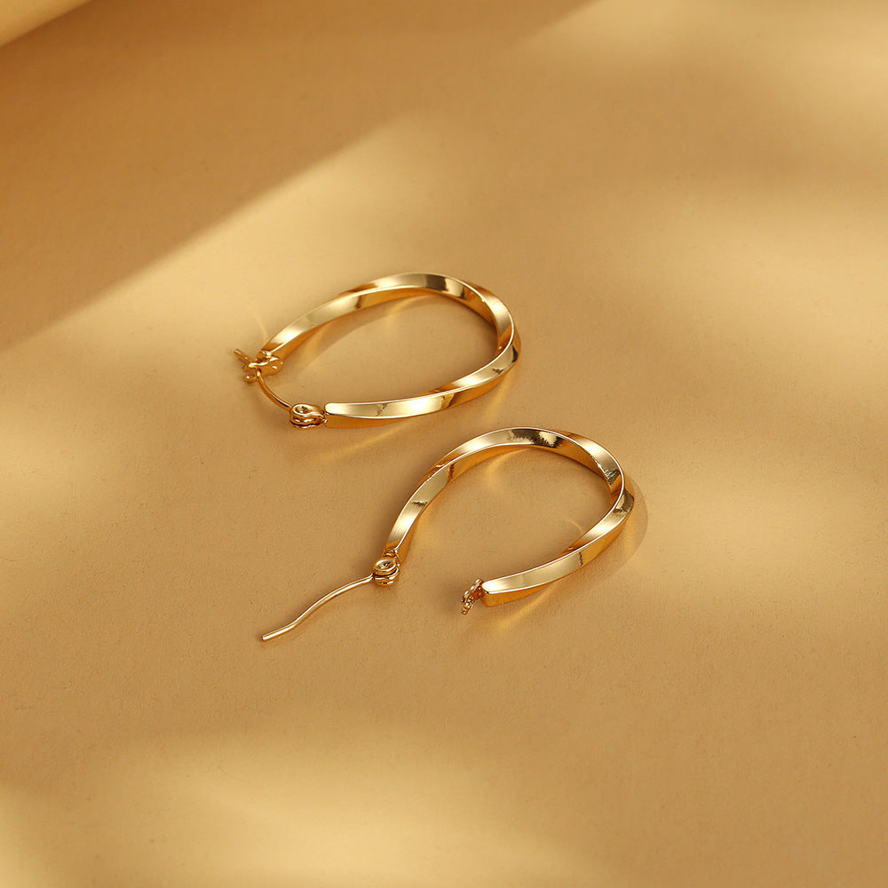U-Shaped Golden Earrings