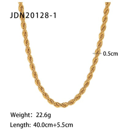 Double Chain Gold Necklace
