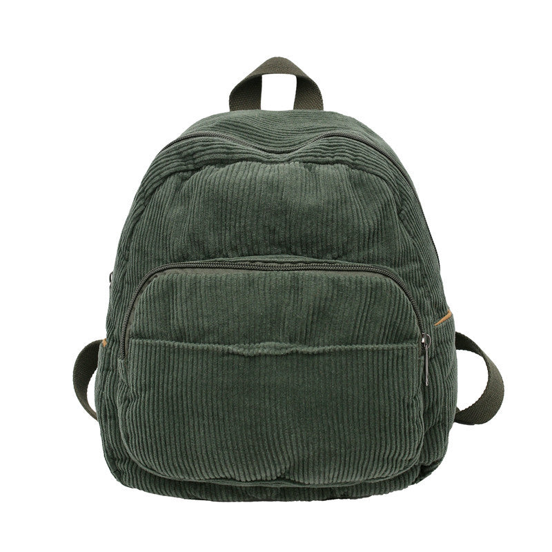 Corduroy Solid Color Backpack