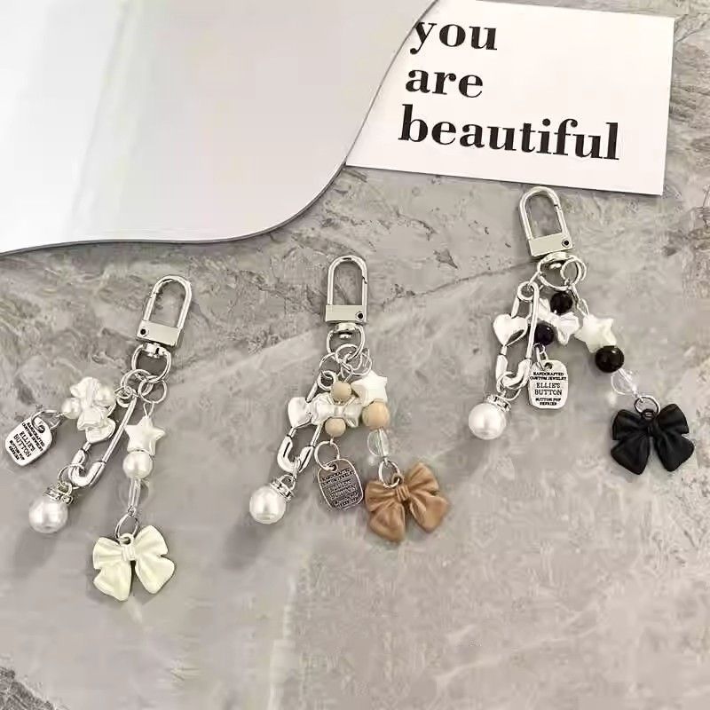 Bow-Knot Beaded Keychain