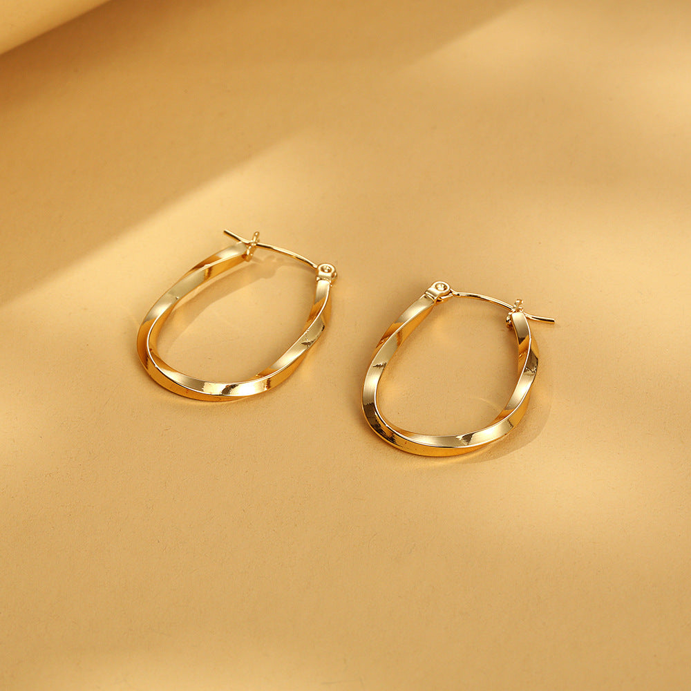 U-Shaped Golden Earrings