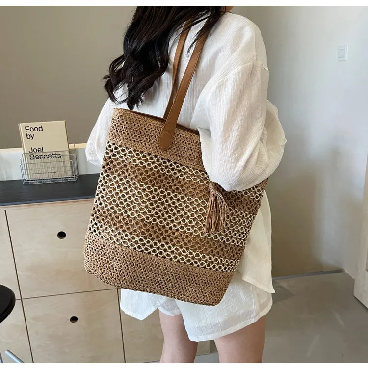 Summer Vibes Tote Bag | With Tassel Keychain