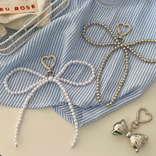 Beaded Bow Keychain