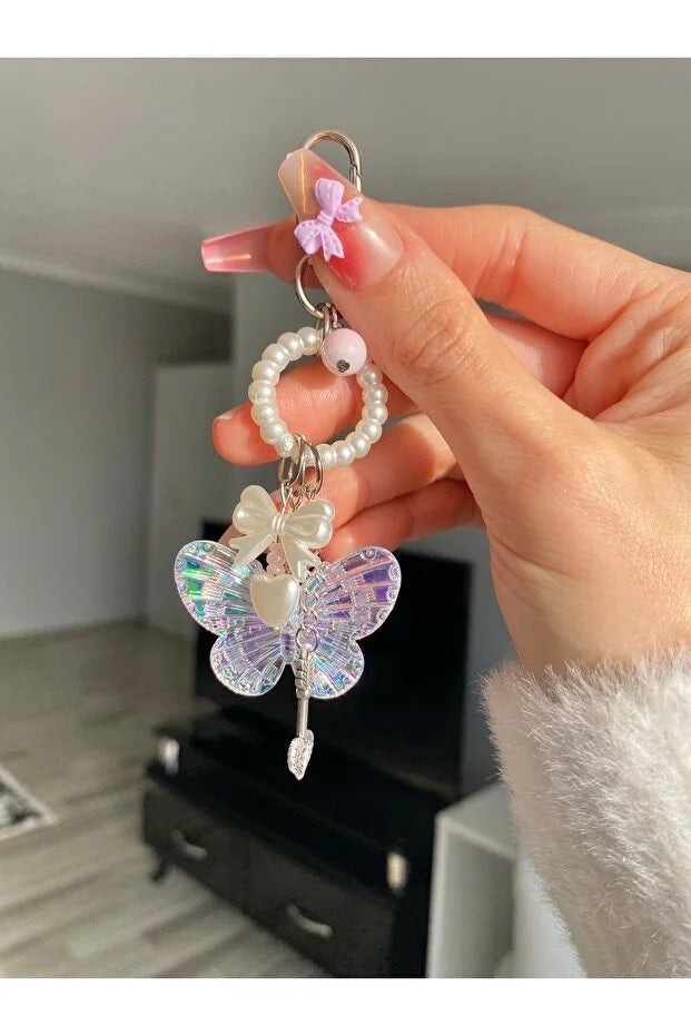 Crystal Butterfly Keychain