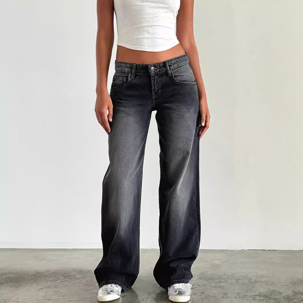 Washed Out Straight Jeans