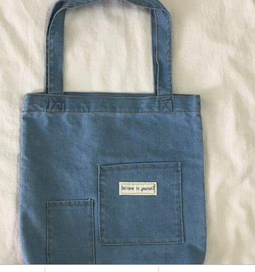 Denim Jeans Inspired Tote Bag