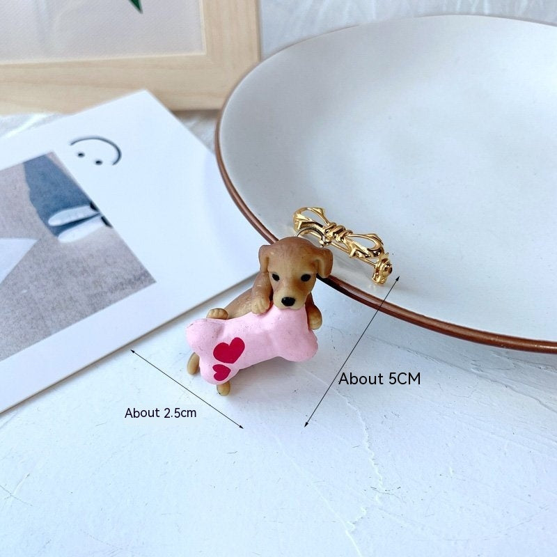 Kitten Holding Branch Keychain