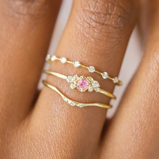 3pc Gold Ring Set | Also in White Gold