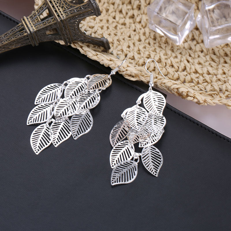 Leaf Gold & Silver Earrings