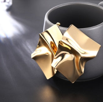 Abstract Gold & Silver Earrings