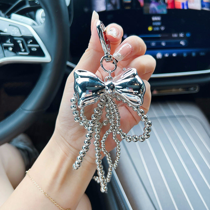 Beaded Bow Keychain