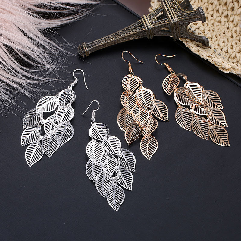 Leaf Gold & Silver Earrings