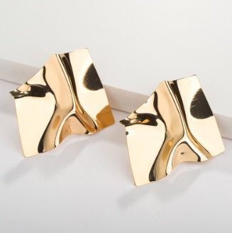 Abstract Gold & Silver Earrings